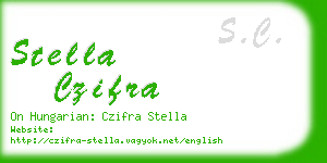 stella czifra business card